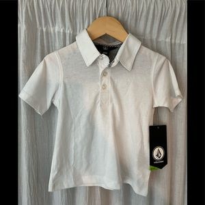 Volcom White Polo 2T NWT